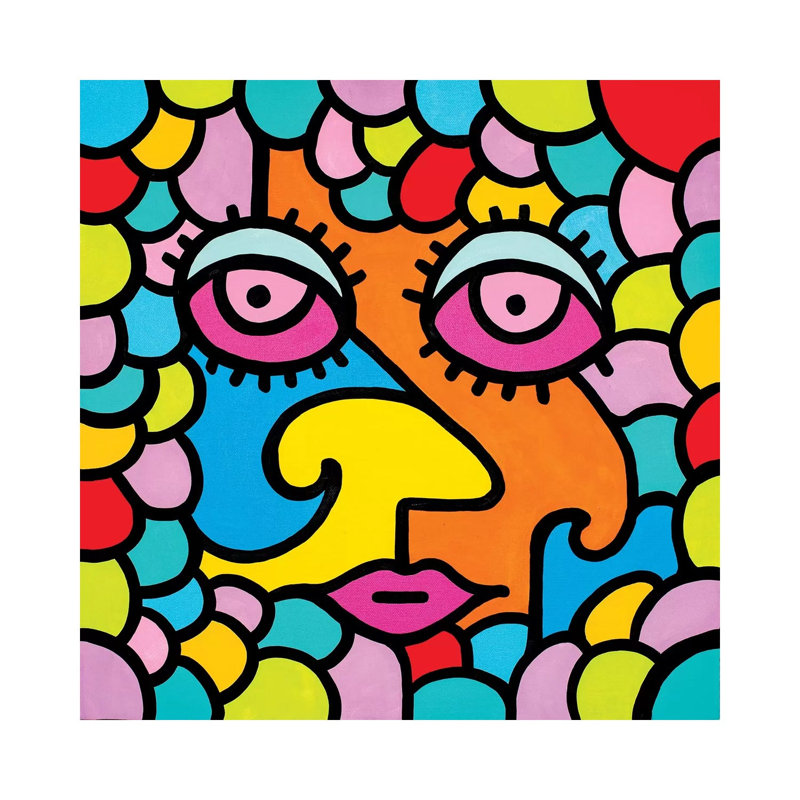 Flower Child by Billy The Artist - Print on Canvas, Wrapped Canvas, 30.48 cm H x 30.48 cm W