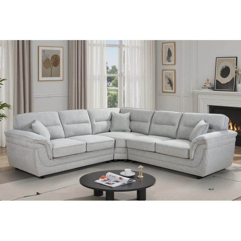 Howie 4 Seater Corner Sofa, Grey