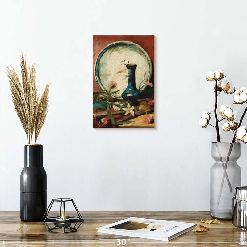 Vase et fleurs Harnek, H 12 po x l 8 po