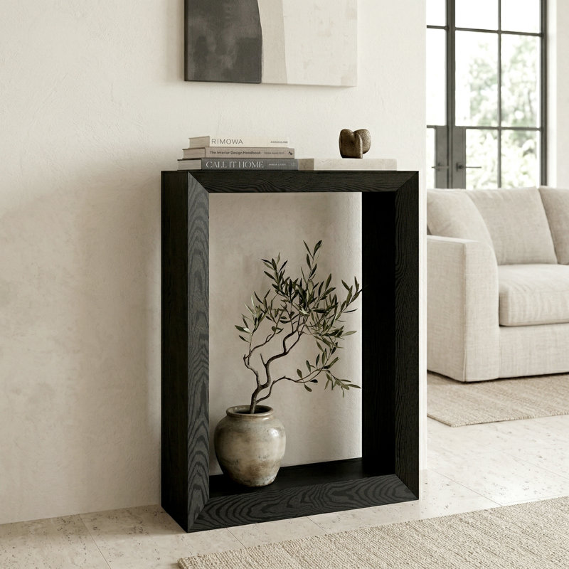 Calaysia Console Table, Black Grain, 76.2cm H x 55.9cm W x 25.4cm D