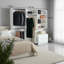 Système de rangement mural blanc pour garde-robe