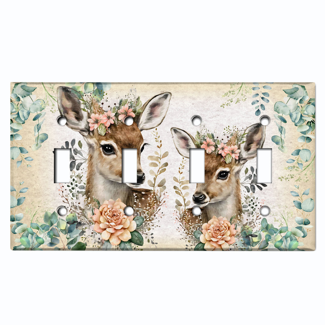 Animals 4 - Gang Toggle Light Switch Standard Wall Plate WorldAcc