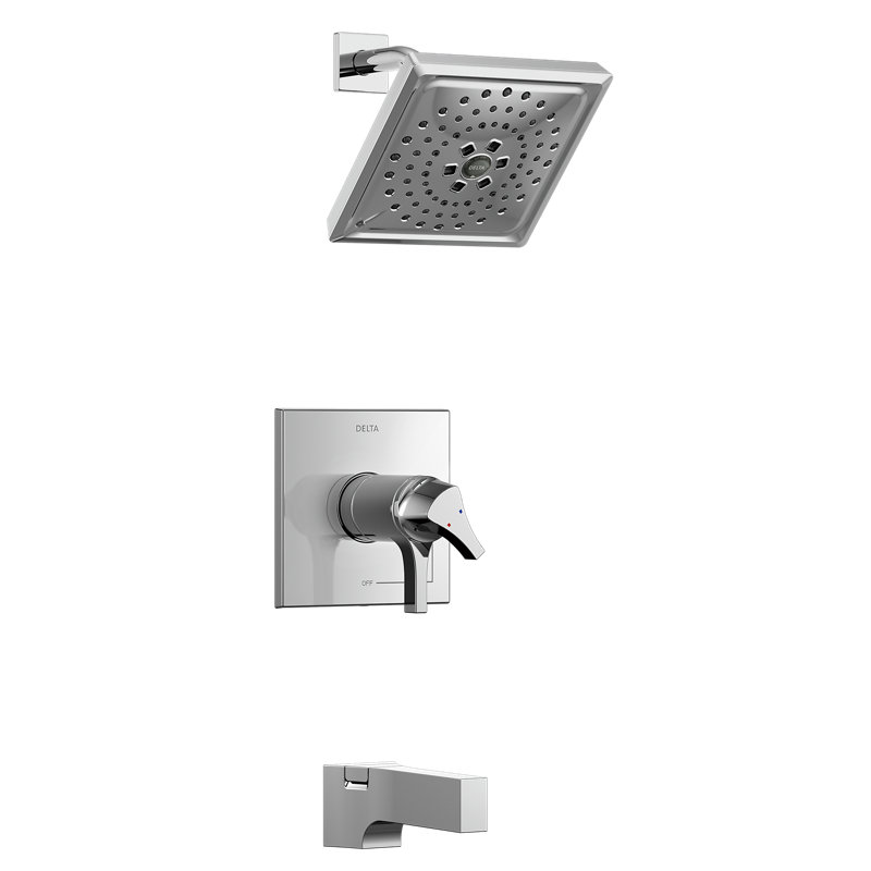Garniture de baignoire et douche Zura Thermostatic 17T Series avec double poignée et TempAssure, Chrome
