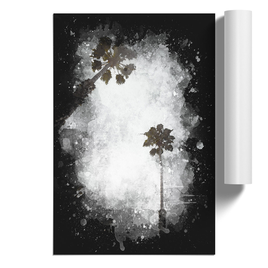 Cluster of Palm Trees Paint Splash - Wall Art