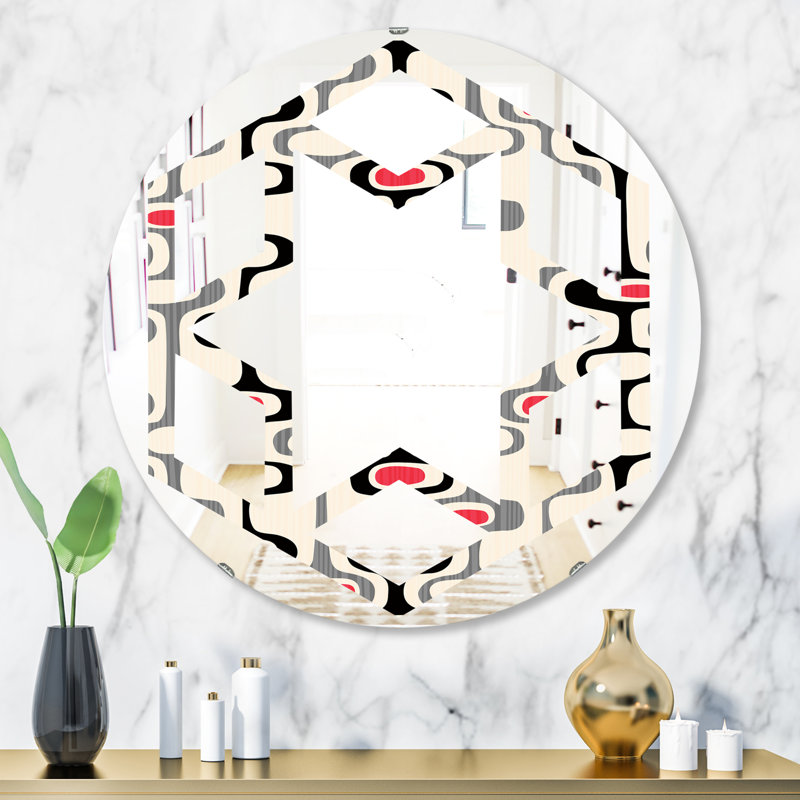 Miroir mural Hexagon Star Abstract Design Eclectic, H 31,5 po x l po