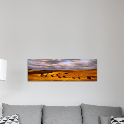 " High Angle View Of Buffaloes Grazing On A LandscapeNorth Dakota, USA " by Panoramic Images