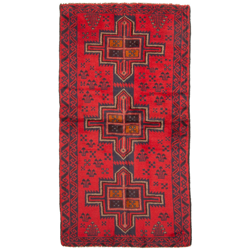 Rizbaft Red Rug 3'5" x 6'5"