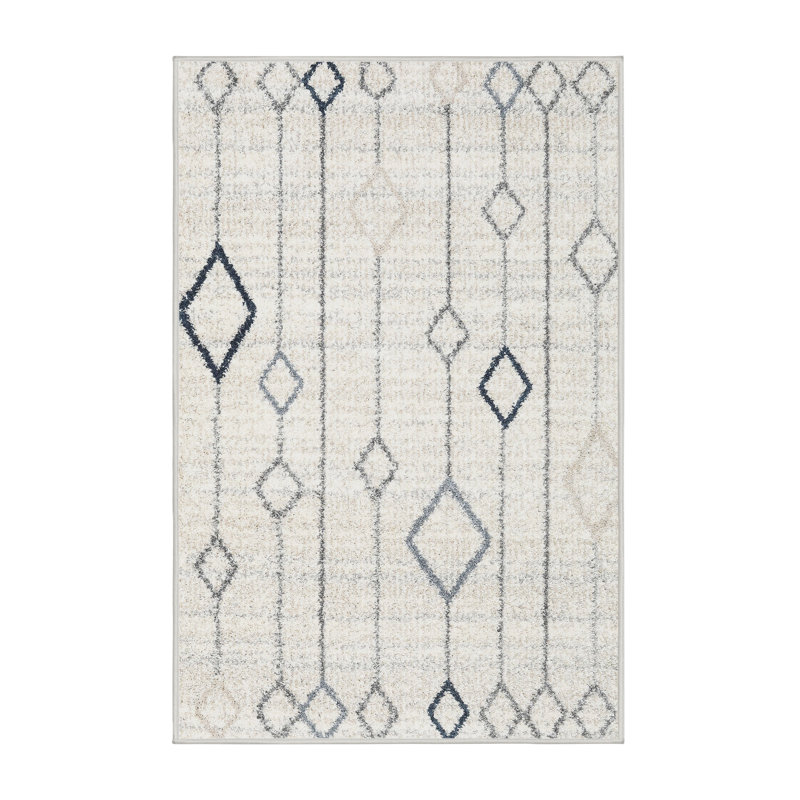 Tapis contemporain ivoire, Rectangle 5 pi x 7 pi