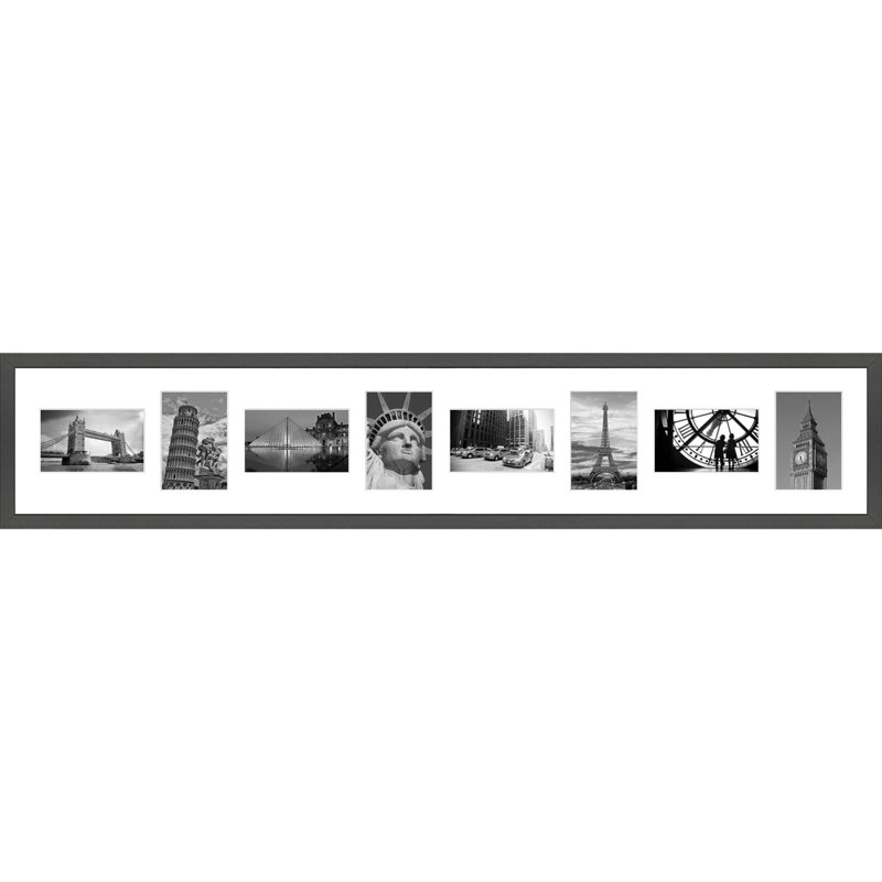 Lacey-Jo Wood Picture Frame with Mat, Dark Grey