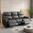 Breathable Fabric Power Reclining Sofa With Drop Down Table,Usb Button And Wireless Charger