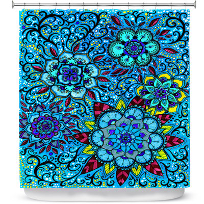 Rideau de douche simple mandalas