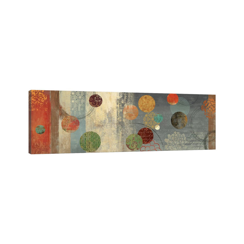 Mosaic Circles II by Aimee Wilson - Wrapped Canvas Panoramic Print, 30.48 cm H x 91.44 cm W x 1.91 cm D