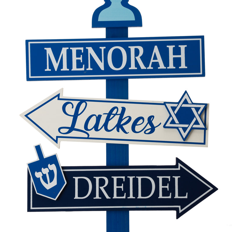 Piquet de jardin Menorah en bois