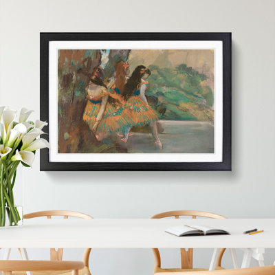 Ballet Ballerina Dancers on Stage by Edgar Degas - Picture Frame Painting on MDF