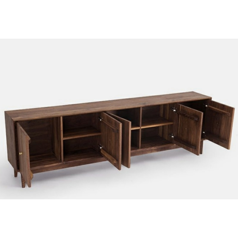 Armoire décorative en bois massif noyer noir