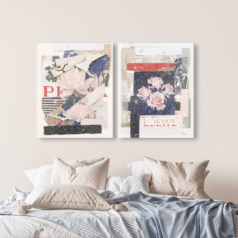 Milano Collage Set Set by Oliver Gal, 30"H x 36"W, Gallery Wrapped
