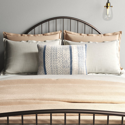 Zetta Geometric Cotton Lumbar Throw Pillow