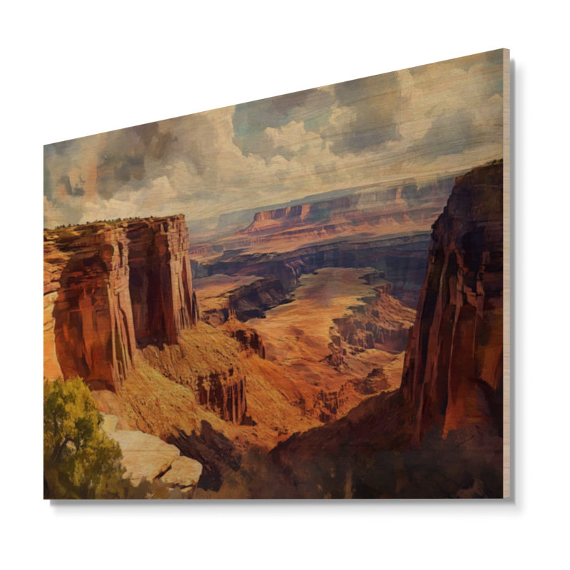 Décoration murale Canyonlands Painterly View - Southwestern, 24" H x 32" W, Rectangulaire