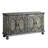 Rustic Console Cabinet With Patterned Doors