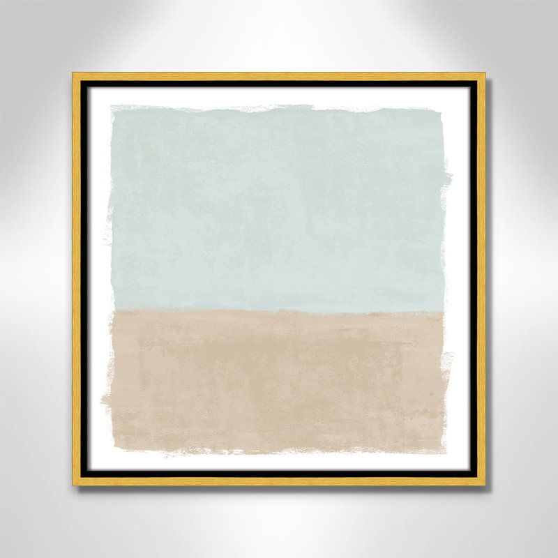 Sable et ciel I - reproduction carrée de Vesrion par Natalie Carpentieri, H 17,5 po x l 17,5 po, Doré