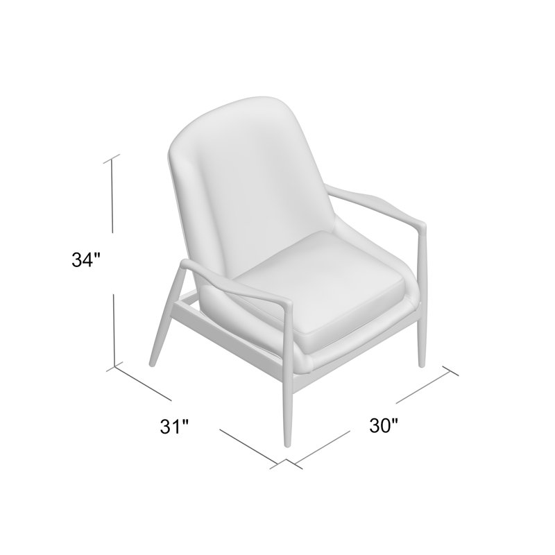 Reynolds Upholstered Armchair, Black Gray, Matte Black