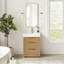 Grunwald 24" Single Bath Vanity in Washed Ash Grey with White Integrated Stone Sink Top