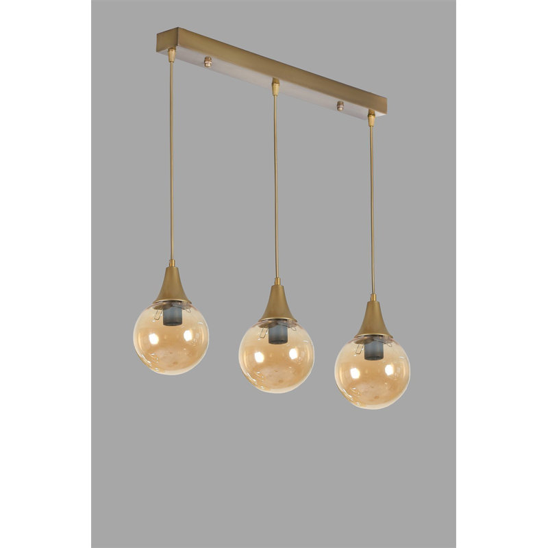 Chandle Chandelier, Gold/Amber