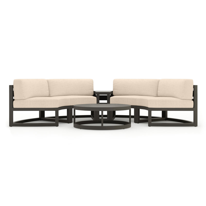 Avion Outdoor 4 - Piece Conversation Set, Canvas Charcoal Sunbrella® Canvas, Slate