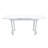 Rectangular Dining Table In High Gloss White Finish,Extendable dining table with Metal Legs