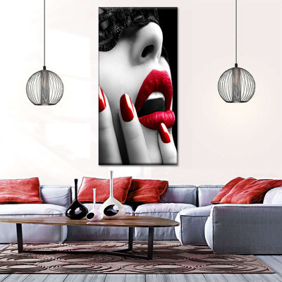 Impression sur toile «Red Lips»