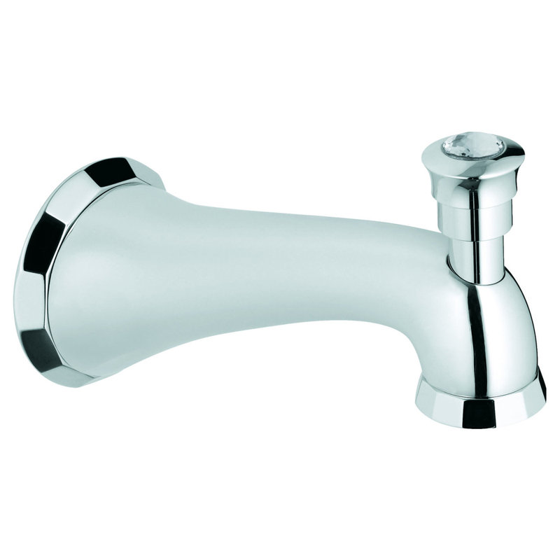Kensington Wall Mounted Tub Spout Trim with Diverter, Swarovski Crystal