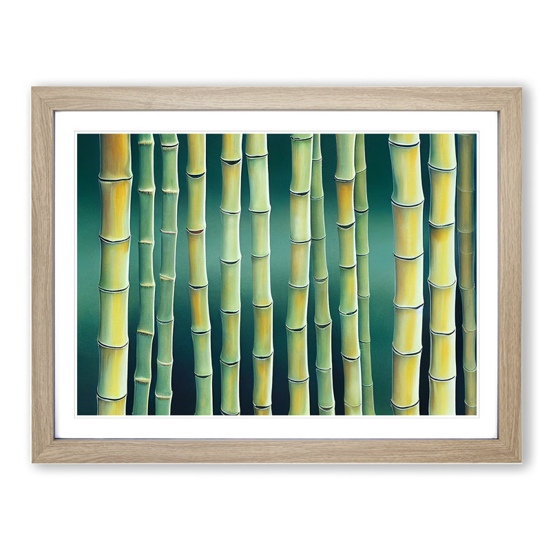Dazzling Bamboo Forest - Framed Print, Oak Framed, 25cm H x 34cm W x 2cm D