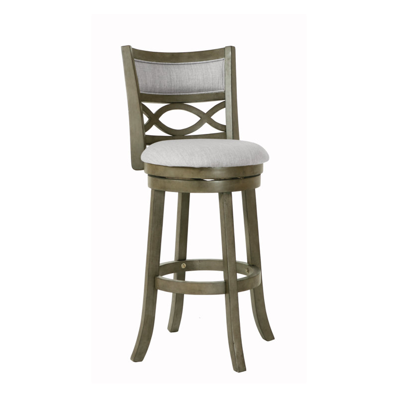 Tabouret de bar pivotant 29 po Kopasz, Gris antique, Gris clair