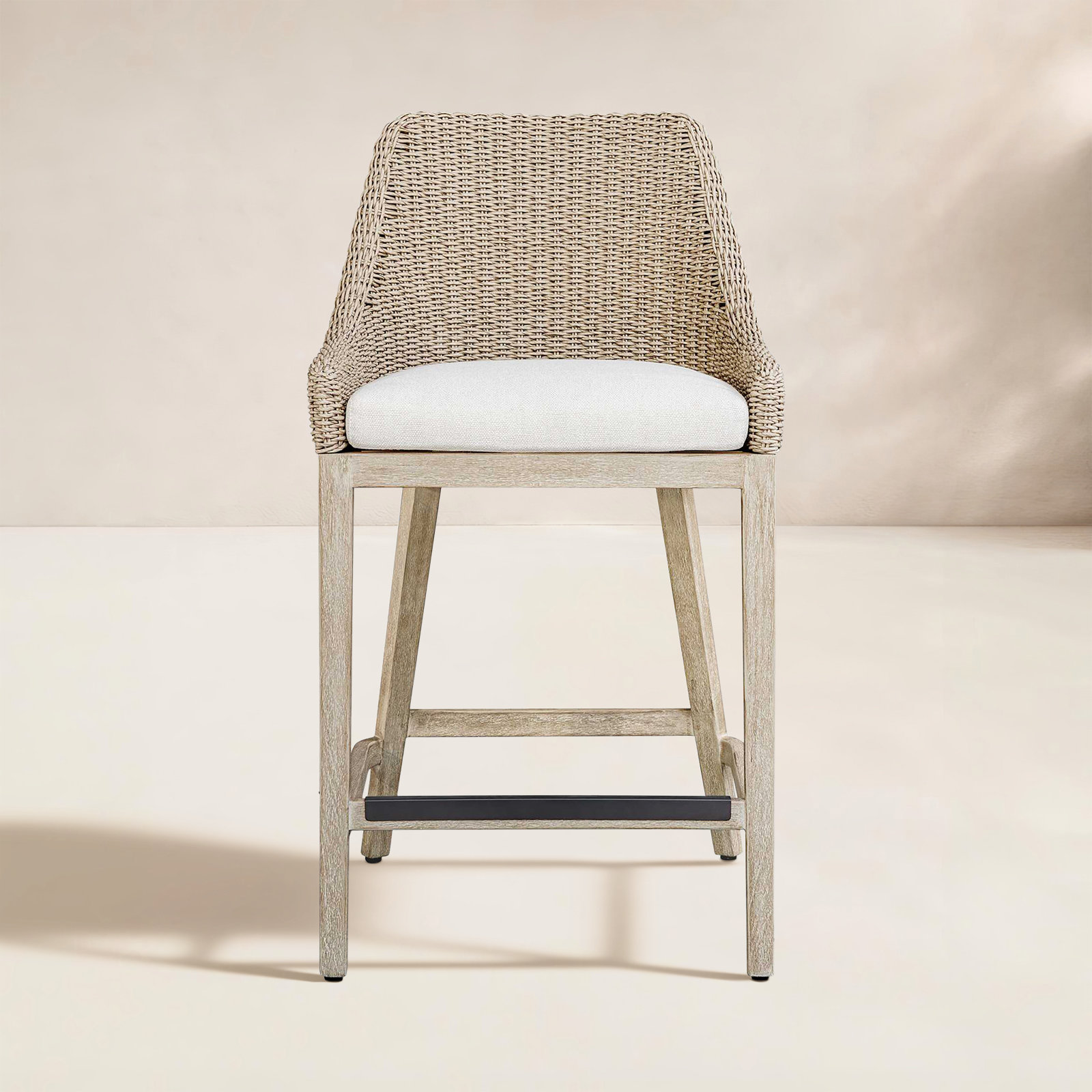 Amey Mahogany Patio Bar Stool, 27"