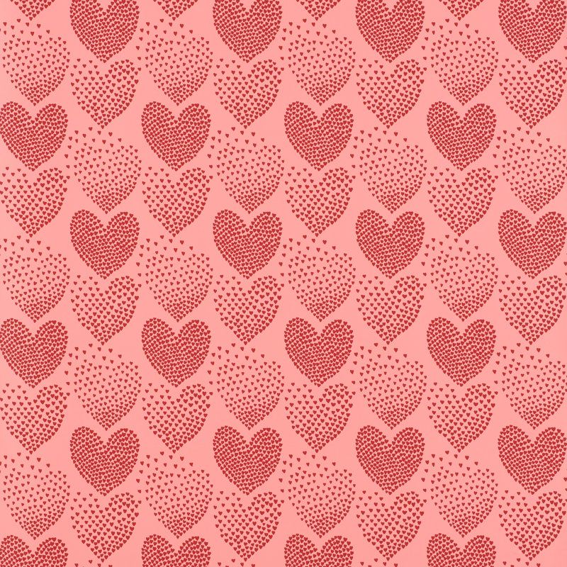 Papier peint Heart of Hearts, Rouge / rose