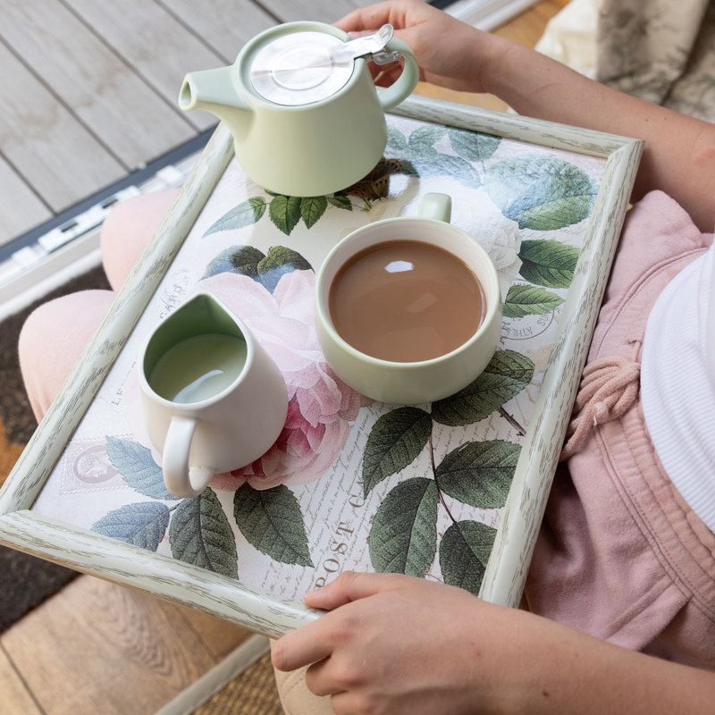Rose Garden Wood Tray