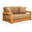 Montford Teak Loveseat with Cushions-1642054016