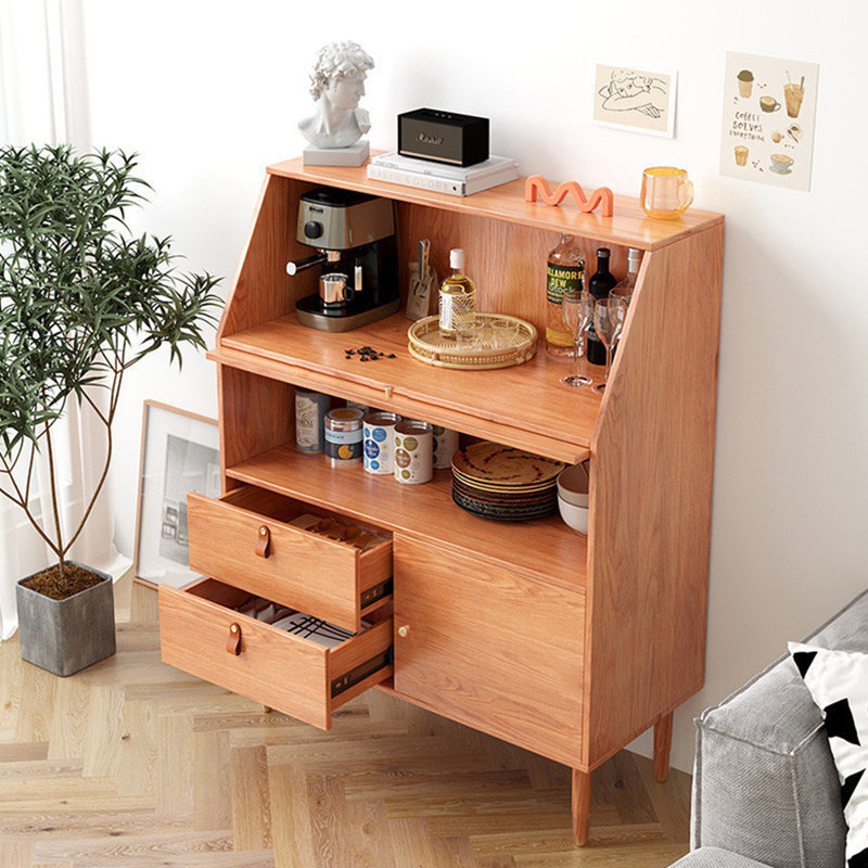 Petite armoire d'appoint multifonctionnelle pour petit ménage, Brun