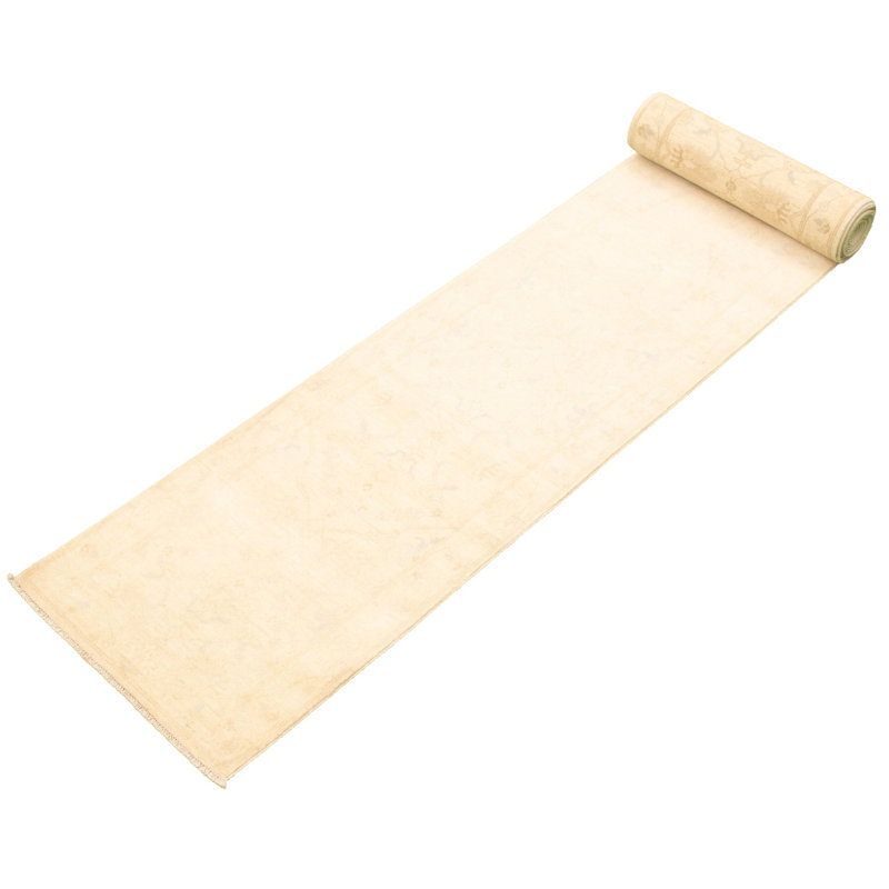 Tapis intérieur en laine de couloir 2 pi 8 po x 25 pi 7 po main one-of-kind-noué la 2010s ushak Abdou