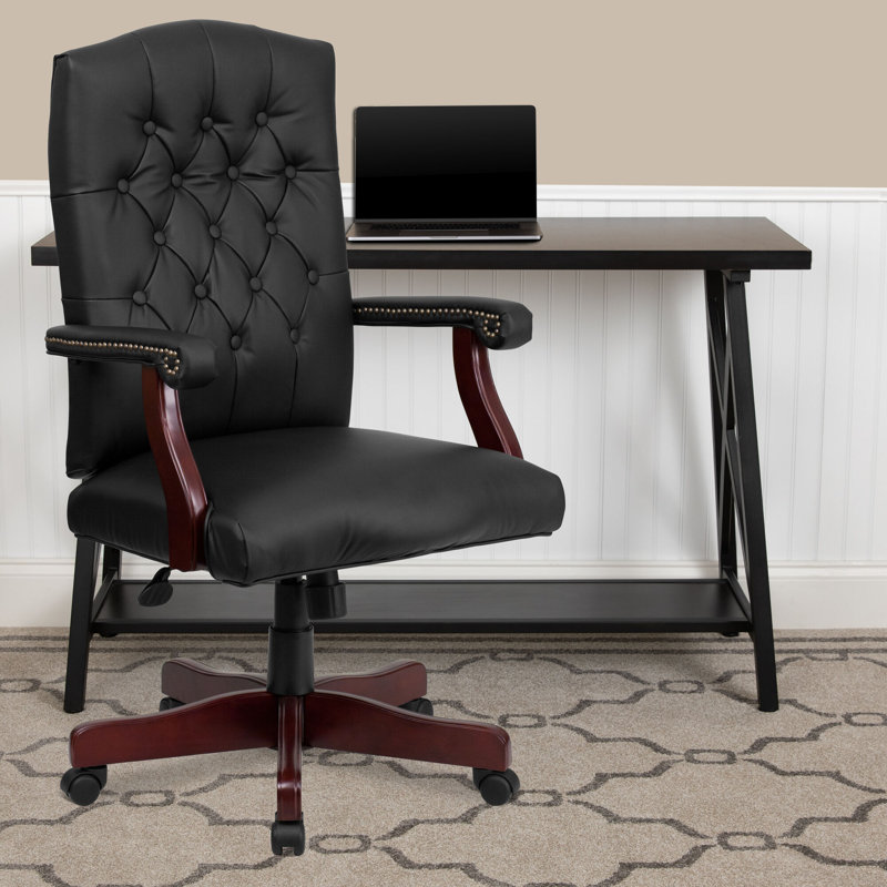 Martha Washington Executive High-Back Black LeatherSoft Swivel Chair