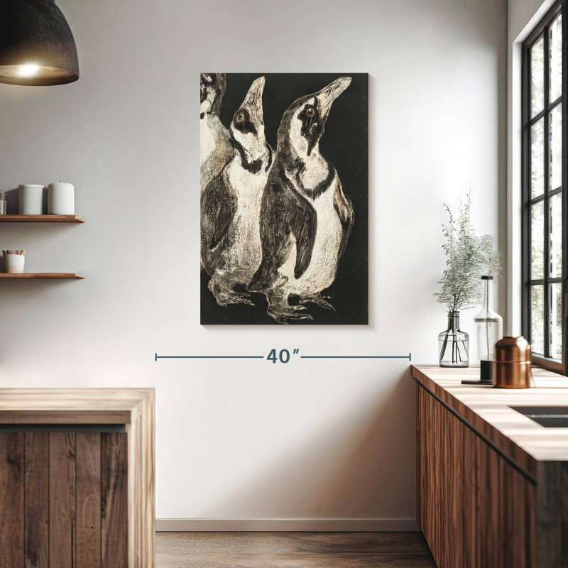 Brampt Drie Pinguins, 39" H x 26" W