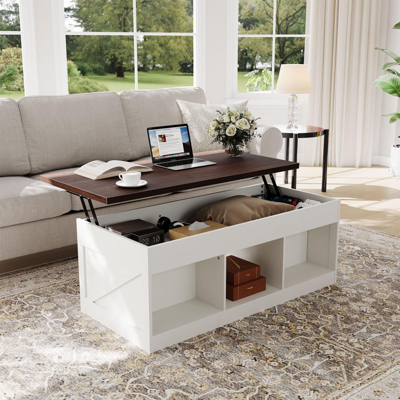 Table basse à plateau relevable Farmhouse