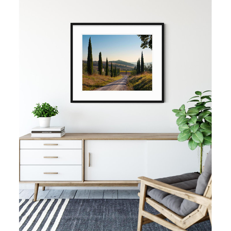 Lost In Tuscany - Picture Frame Photograph on Paper , 28.5" H x 40" W, Black Framed
