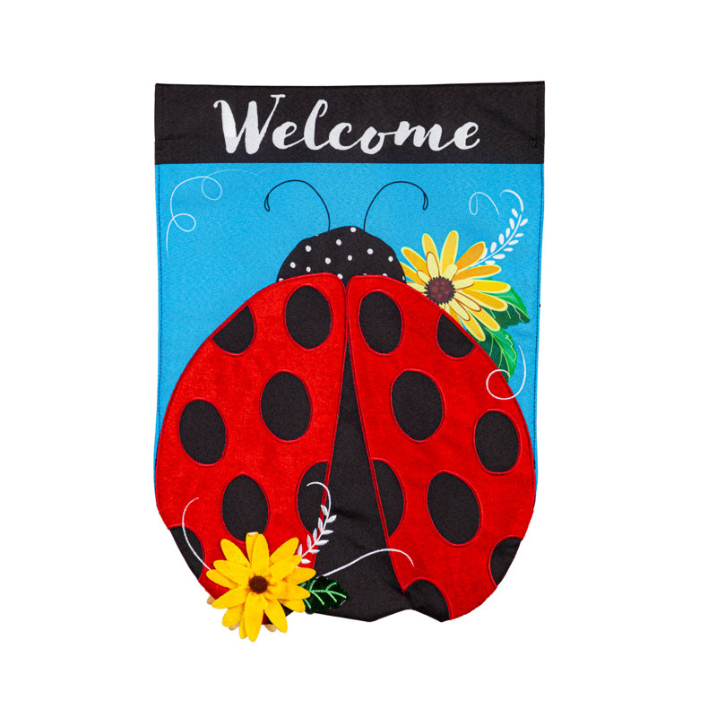 Drapeau de jardin en polyester 18 x 12,5 po Brenly