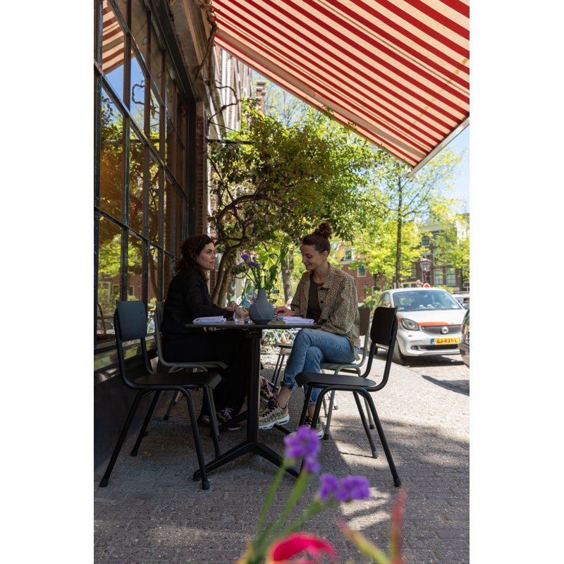 Back To School Outdoor Dining Side Chair, Black