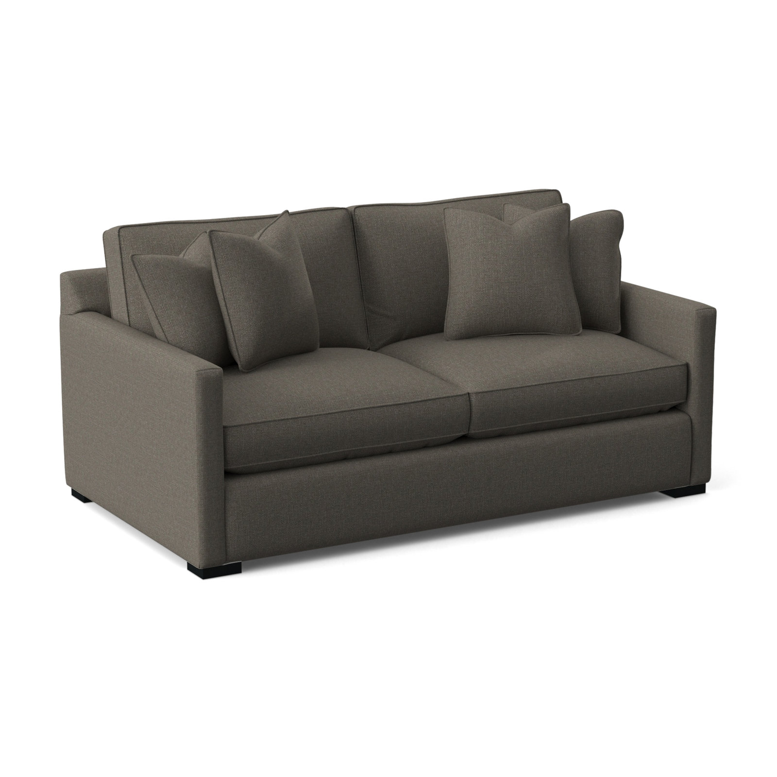 Bel-Air 79'' Upholstered Sofa, Black, Gray Sugar Performance; 0863-84