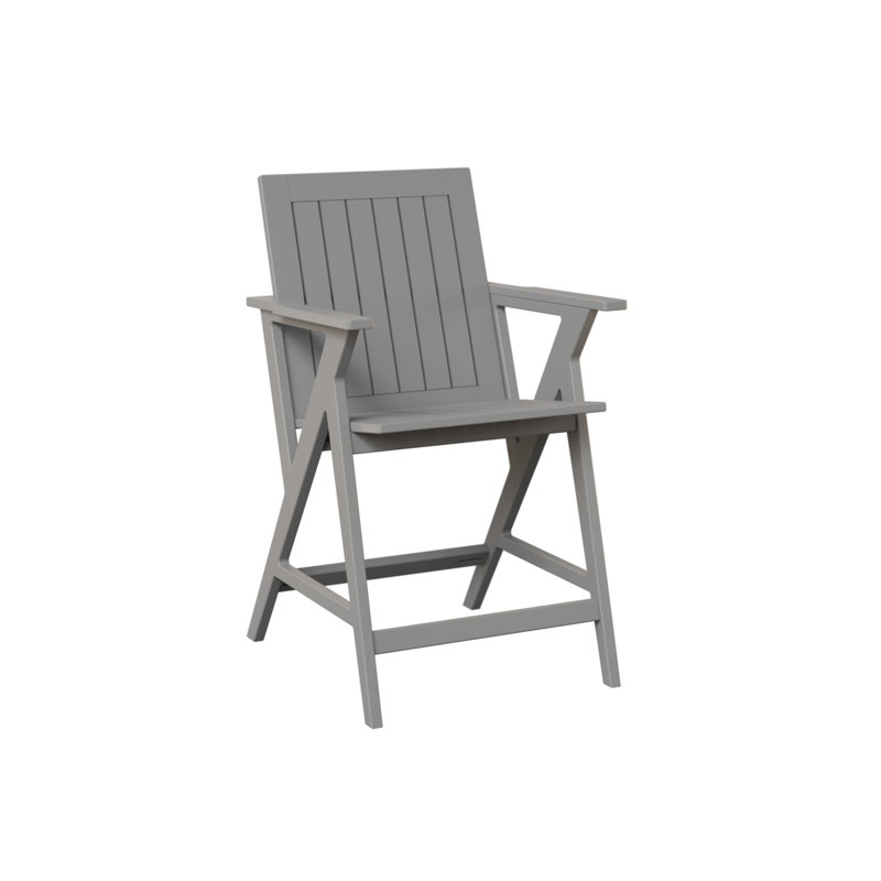 Berlin Gardens Kinsley Marine Arm Chair, Fog, 23.25"