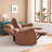 Menges Leather Power Reclining Sofa With Zero Clearance Recliner, Charging Port,Concealed Cup Holder-106872474-106872475