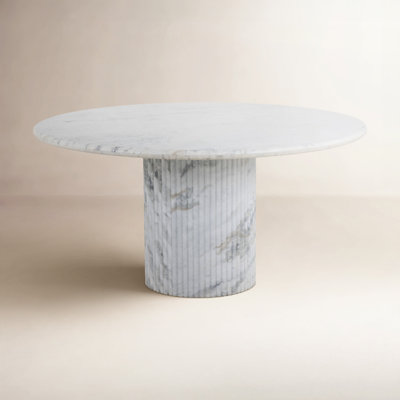 Melati 60'' Round Marble Dining Table