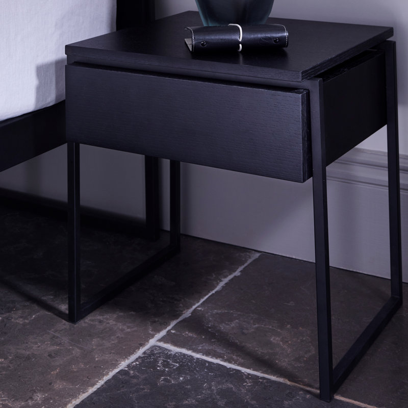 Euclid Frame End Table, Matt Black